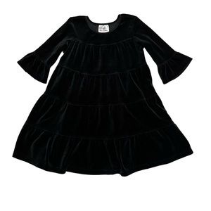 Hanna Andersson Black Velvet Holiday Dress size 4
